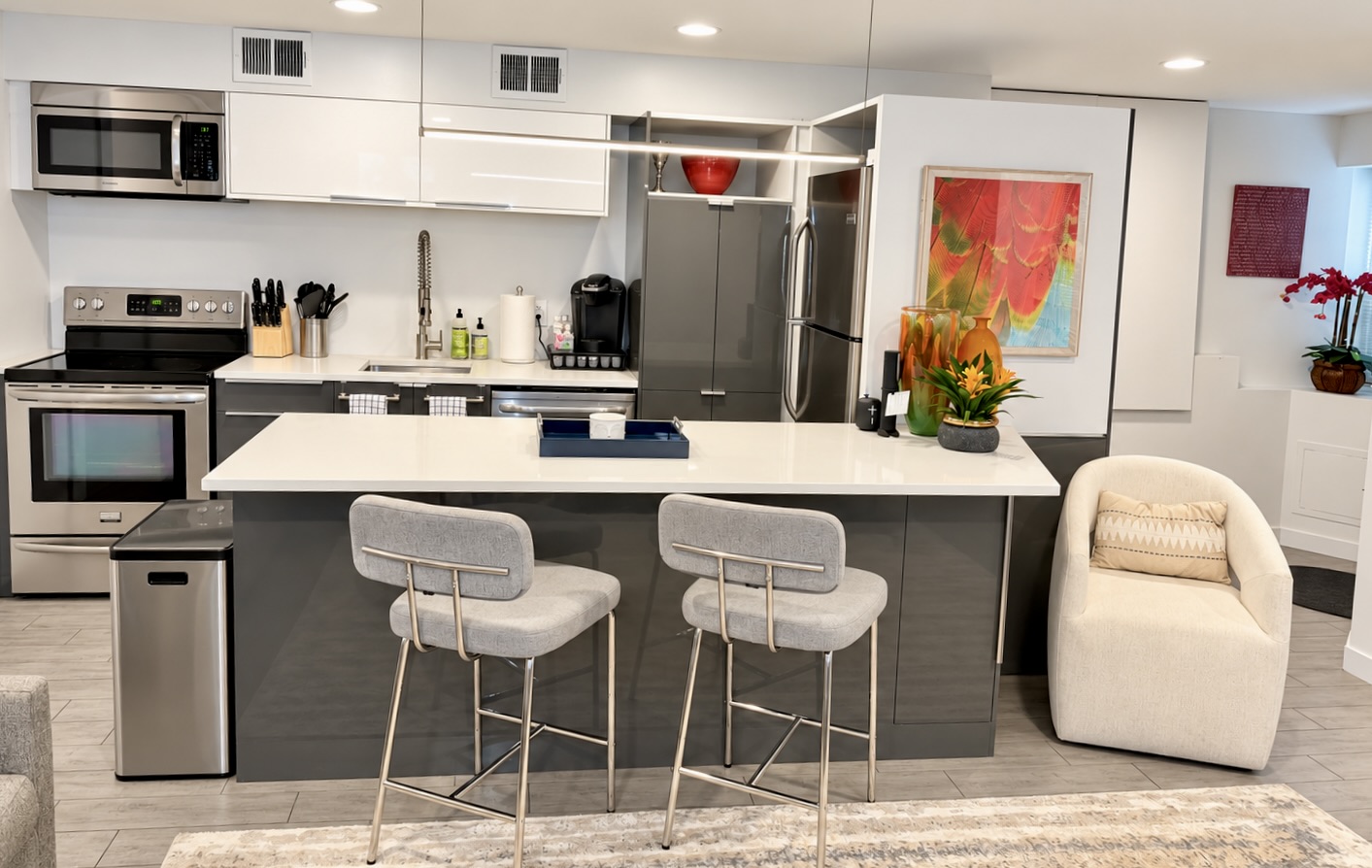 Kitchen at the Corcoran property