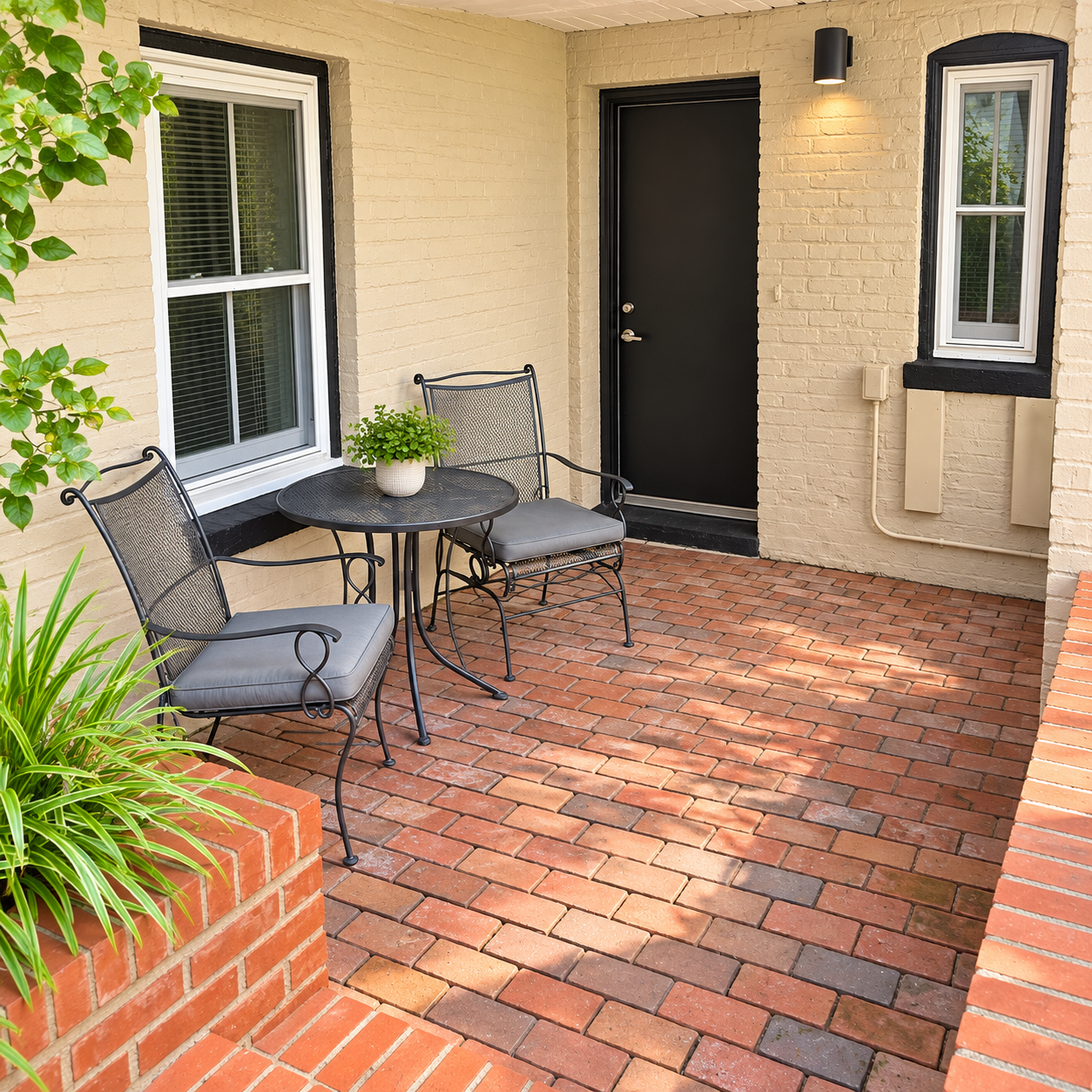 Private patio at the Corcoran property